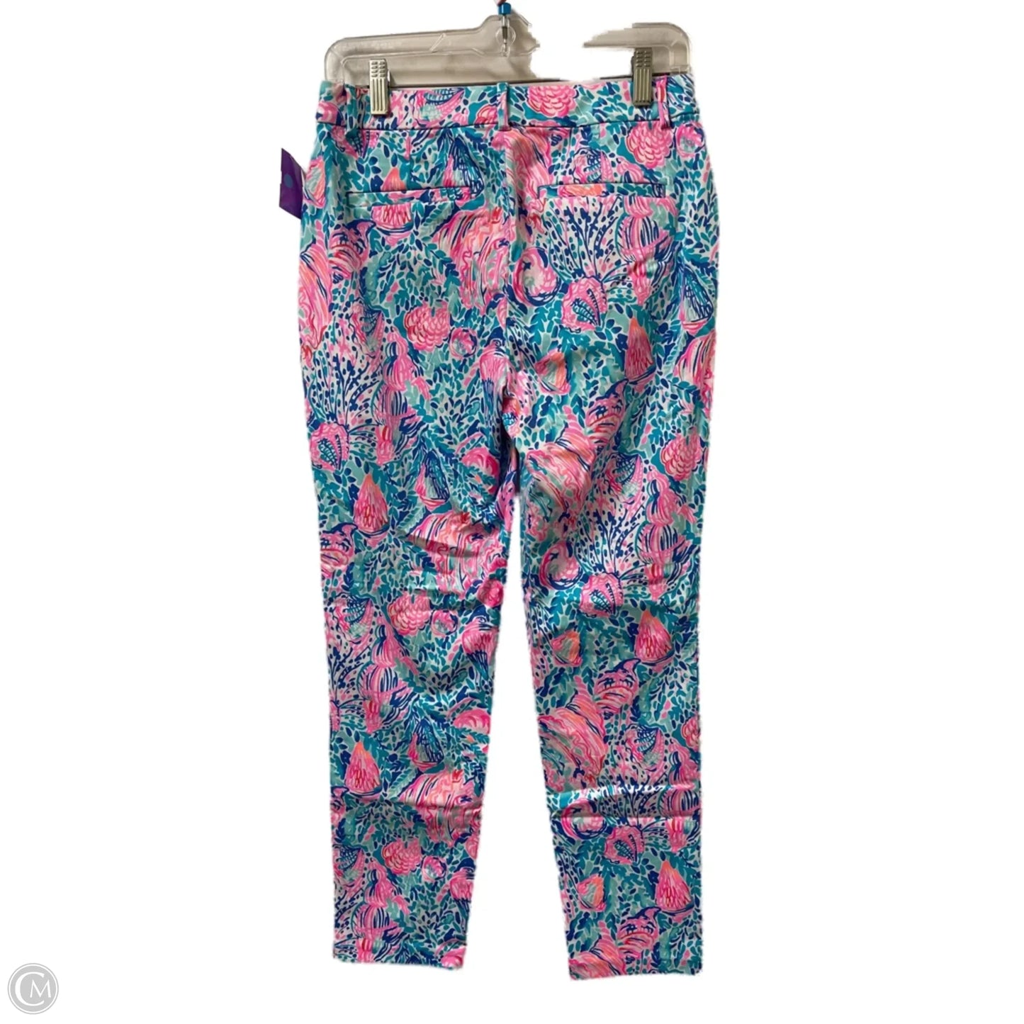 Pants Designer By Lilly Pulitzer In Blue & Pink, Size: 4
