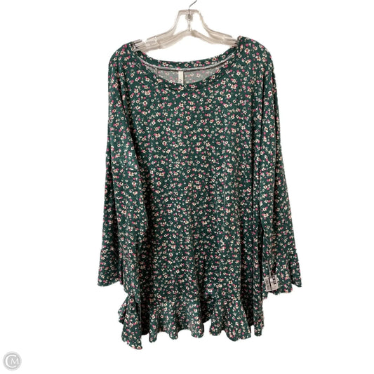 Top Long Sleeve By Celeste In Green, Size: 3x
