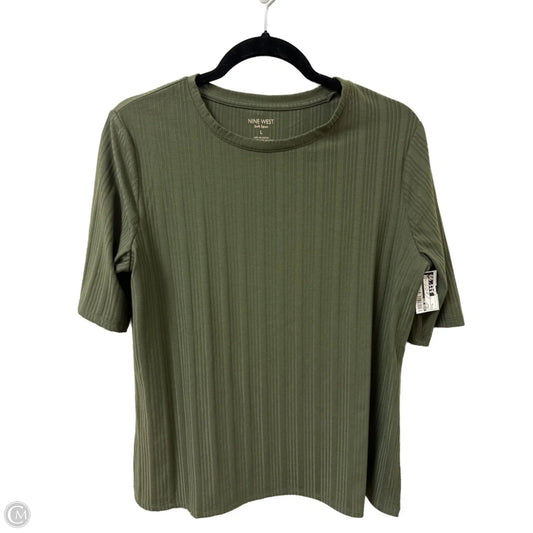 Top Short Sleeve By Nine West In Green, Size: L