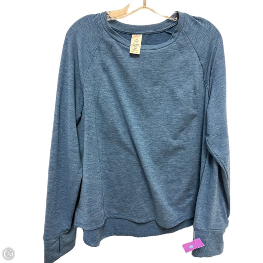 Athletic Top Long Sleeve Crewneck By Members Mark In Blue, Size: 1x