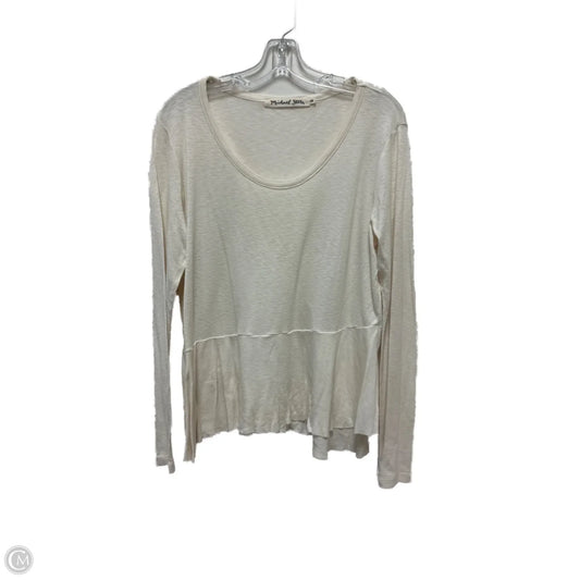 Top Long Sleeve By Michael Stars In Cream, Size: Osfm