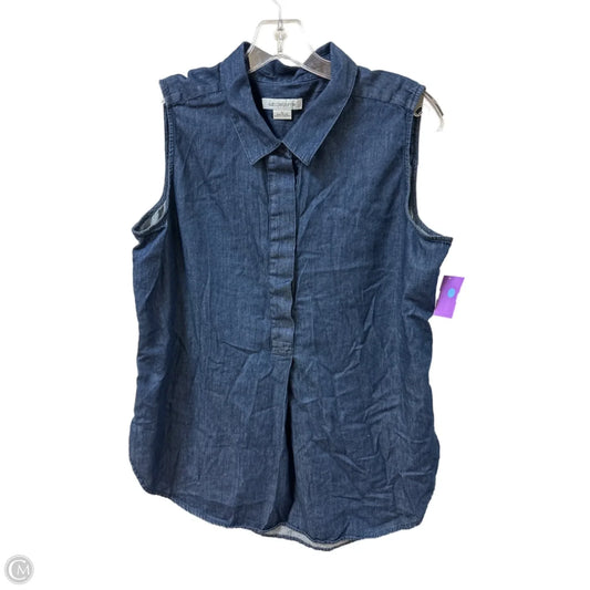 Top Sleeveless By Liz Claiborne In Blue, Size: L