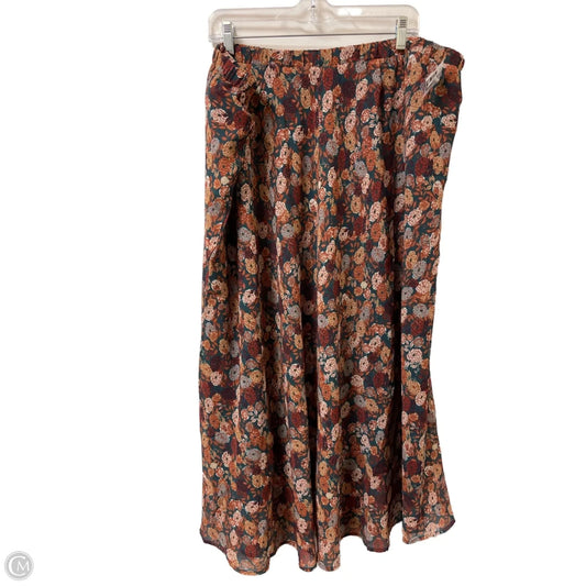 Skirt Maxi By Coldwater Creek In Blue & Orange, Size: 20