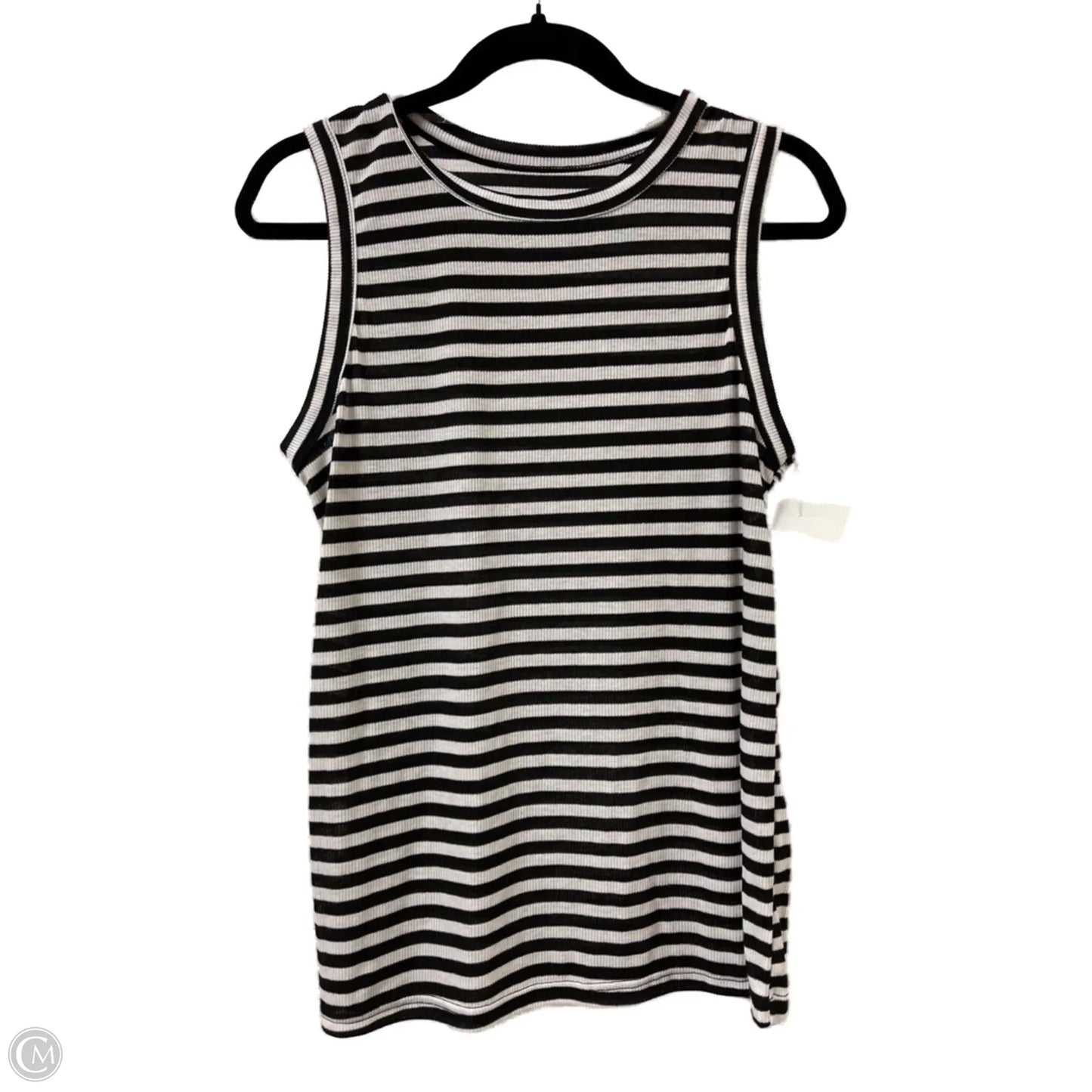 Top Sleeveless By Just Be In Black & White, Size: 1x