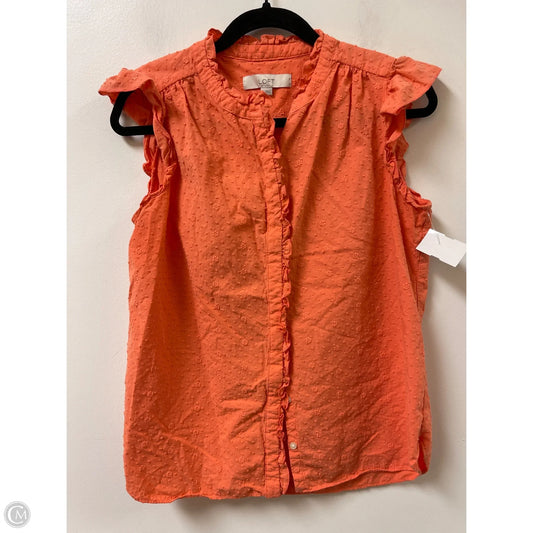 Top Short Sleeve By Loft In Orange, Size: S