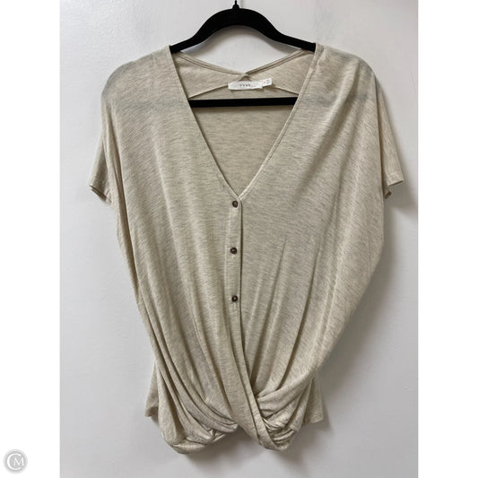 Top Short Sleeve By Lush In Cream, Size: S