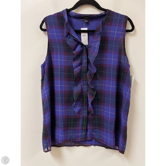 Blouse Sleeveless By Ann Taylor In Purple, Size: 1x