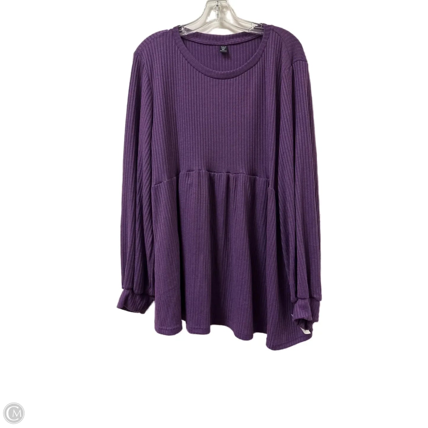 Top Long Sleeve By Shein In Purple, Size: 3x