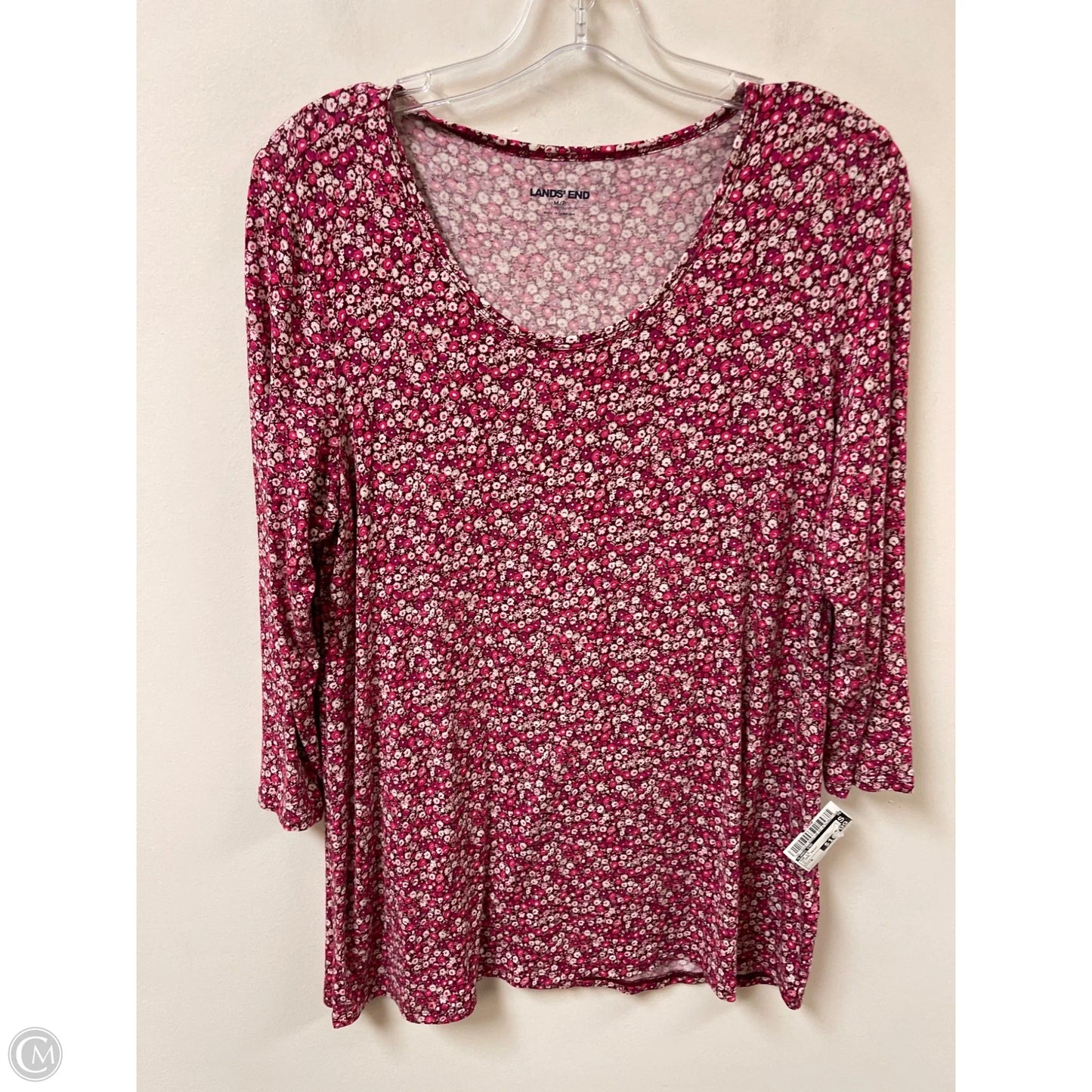 Top Long Sleeve By Lands End In Floral Print, Size: M
