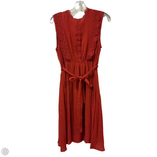 Dress Casual Midi By Shein In Orange, Size: S