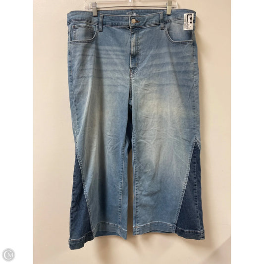 Jeans Wide Leg By Time And Tru In Blue Denim, Size: 20