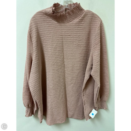 Top Long Sleeve By Shein In Pink, Size: 3x