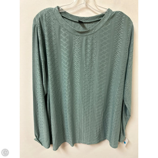 Top Long Sleeve By Shein In Green, Size: 3x