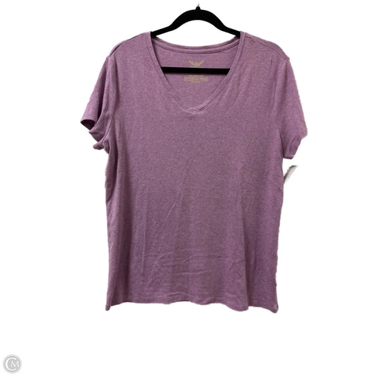 Top Short Sleeve By Faded Glory In Purple, Size: 2x