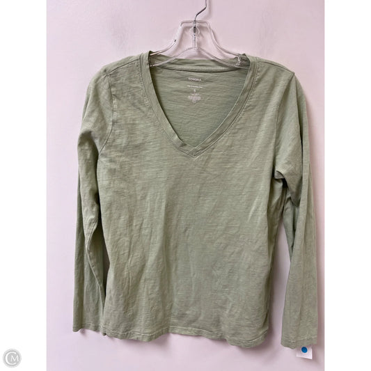 Top Long Sleeve By Sonoma In Green, Size: S