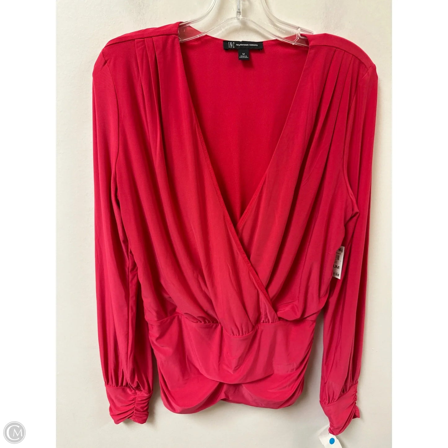Top Long Sleeve By Inc In Pink, Size: M