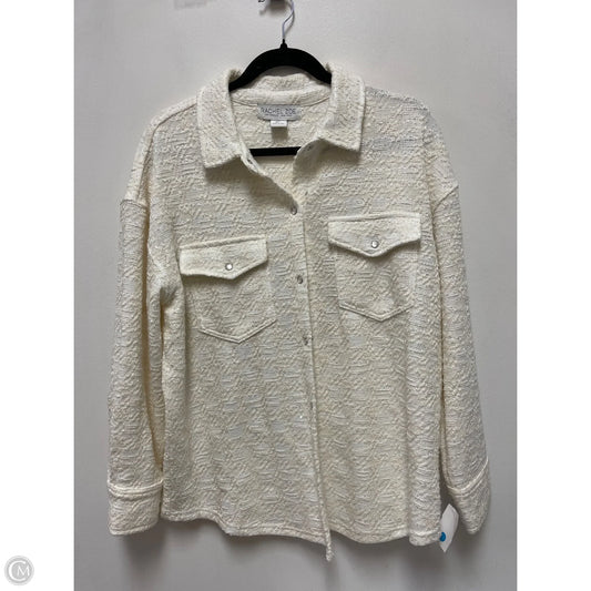 Jacket Shirt By Rachel Zoe In Cream, Size: L