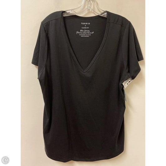 Top Short Sleeve By Torrid In Black, Size: 2x