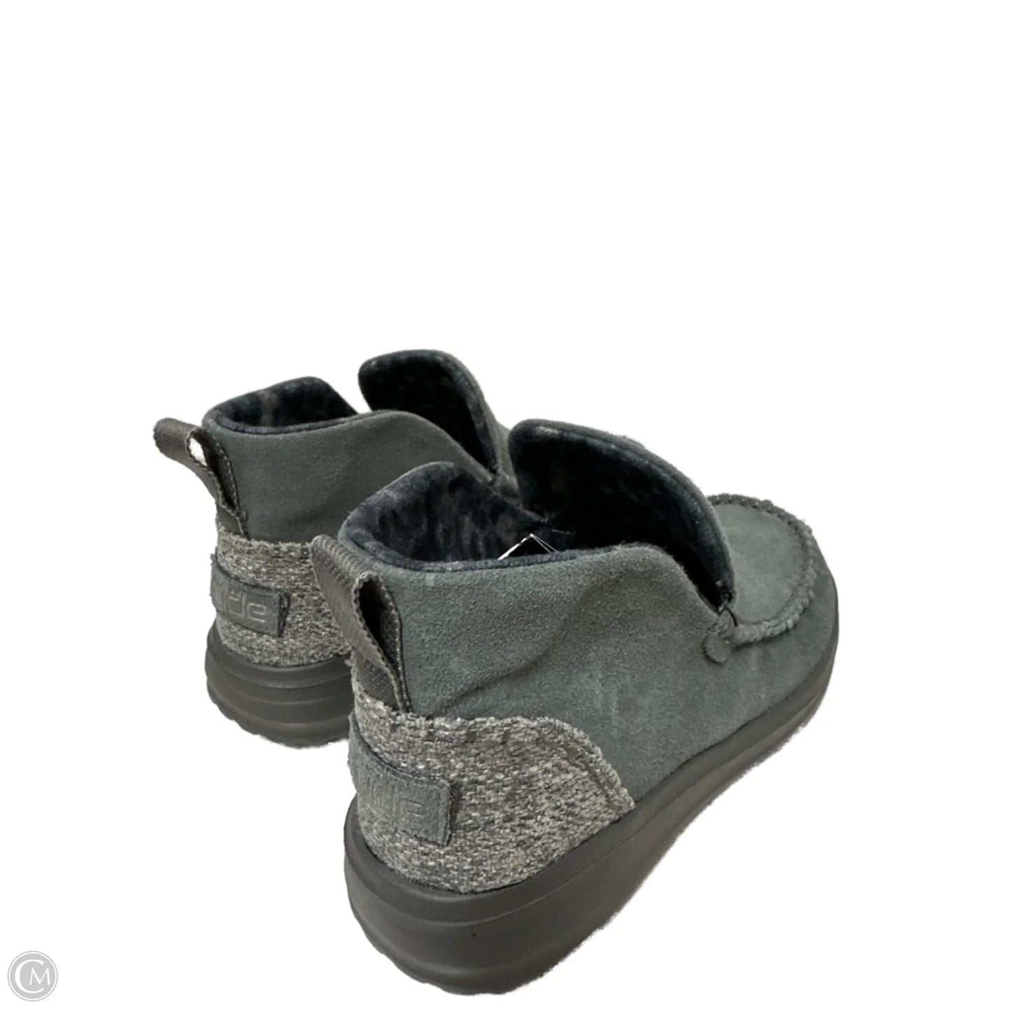 Shoes Flats By Hey Dude In Grey, Size: 6