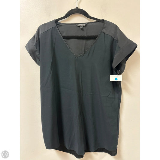 Top Short Sleeve By Express In Black, Size: L