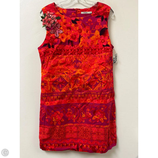 Dress Casual Short By Desigual In Pink & Purple, Size: Xl