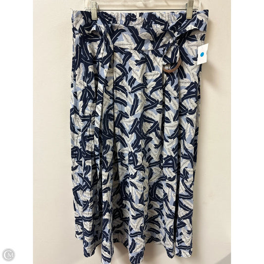 Skirt Maxi By Clothes Mentor In Blue & White, Size: 16