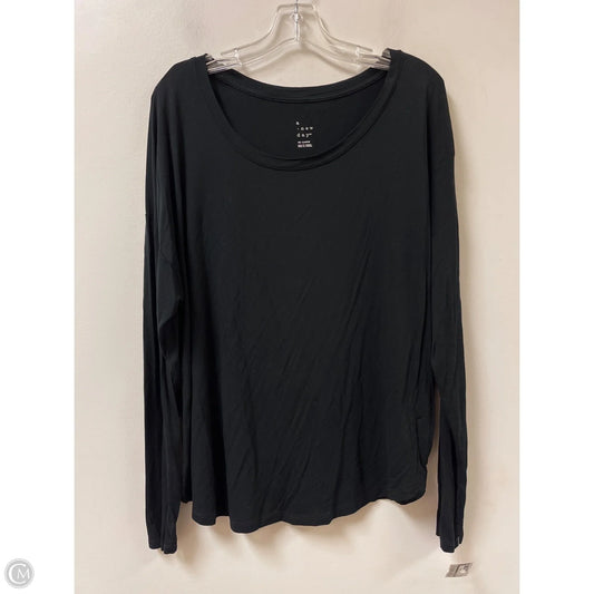 Top Long Sleeve By A New Day In Black, Size: 1x