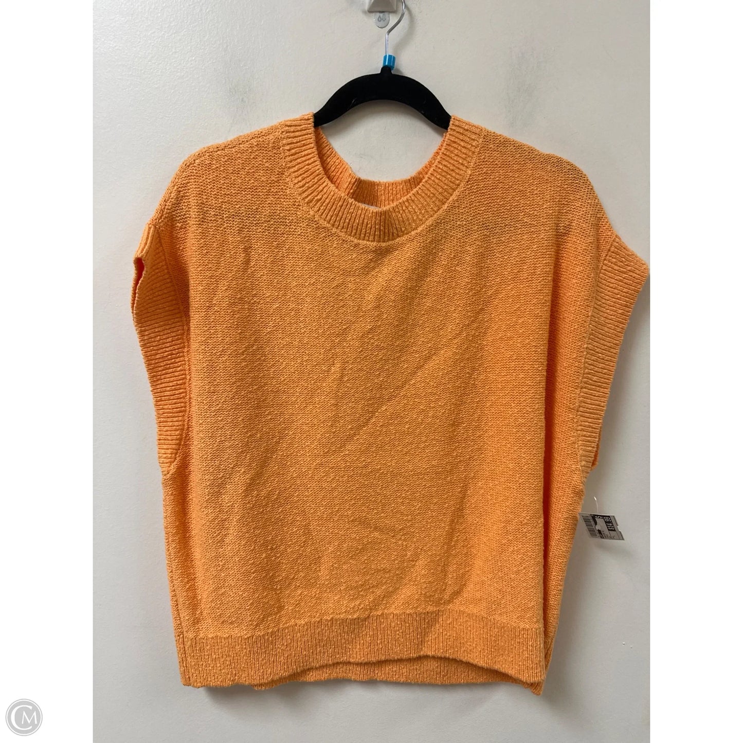 Sweater Short Sleeve By Loft In Orange, Size: L