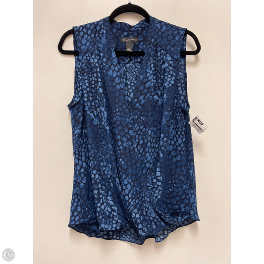 Top Sleeveless By Inc In Black & Blue, Size: L