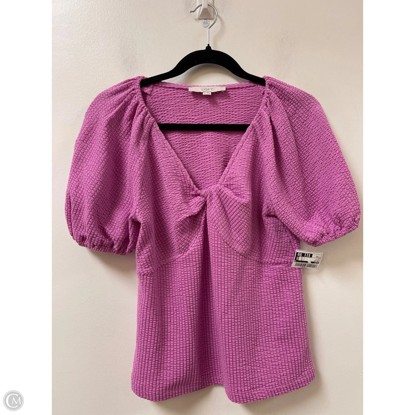 Top Short Sleeve By Loft In Purple, Size: Xs