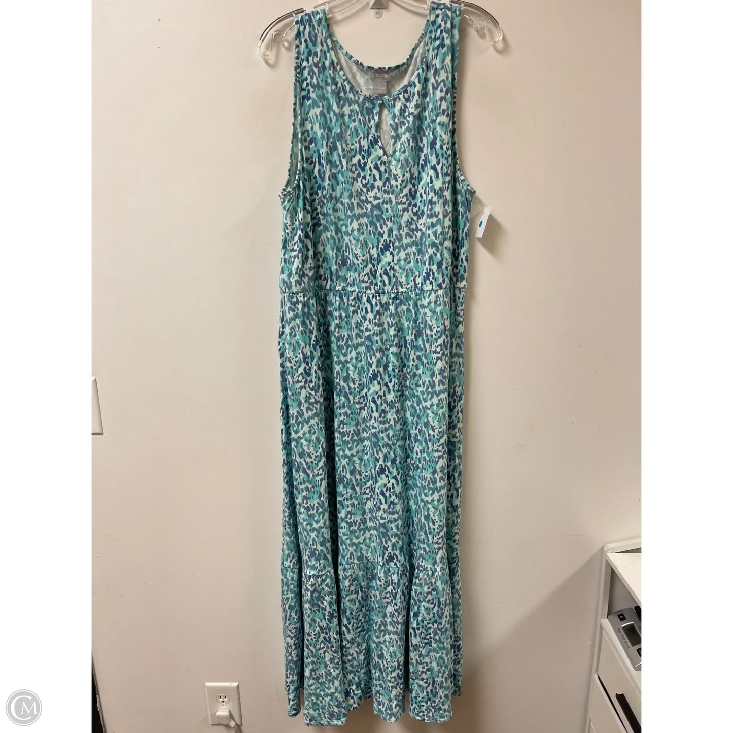 Dress Casual Maxi By Chicos In Blue, Size: 1x