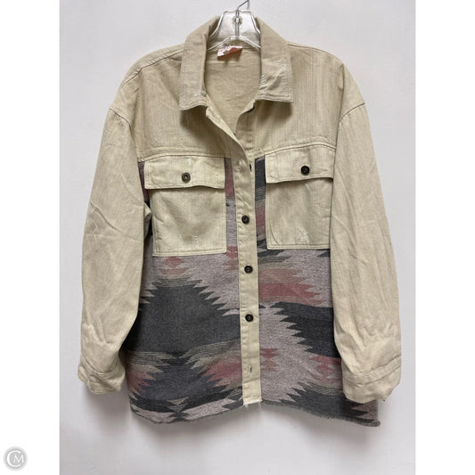 Jacket Shirt By Entro In Cream, Size: M