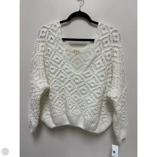 Sweater By Pol In White, Size: S