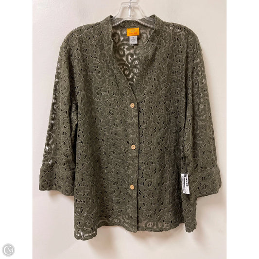 Blouse Long Sleeve By Ruby Rd In Green, Size: 1x