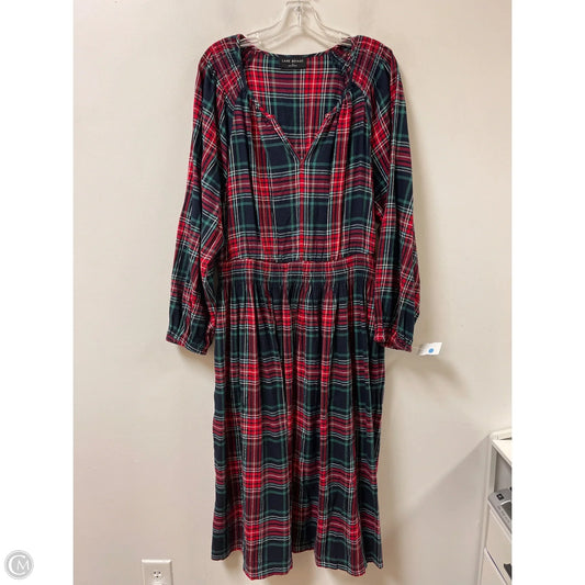 Dress Casual Maxi By Lane Bryant In Plaid Pattern, Size: 1x