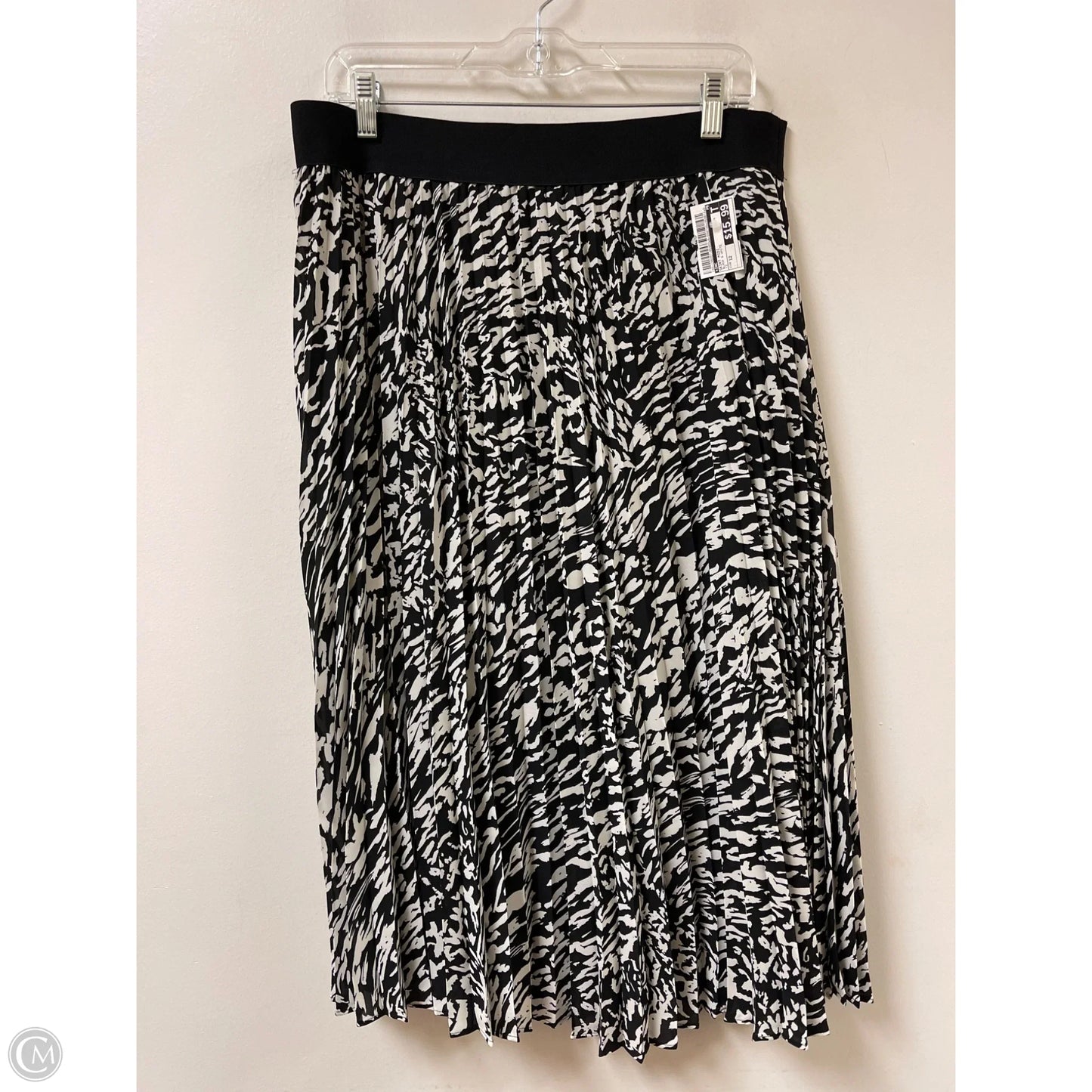Skirt Midi By Inc In Black & White, Size: 12