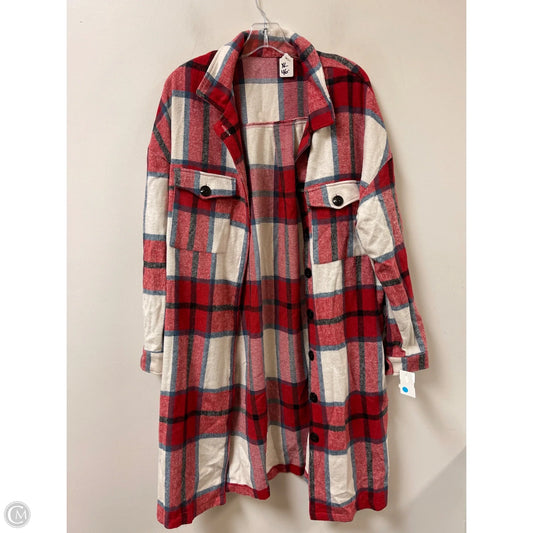 Jacket Shirt By Clothes Mentor In Red, Size: Xl