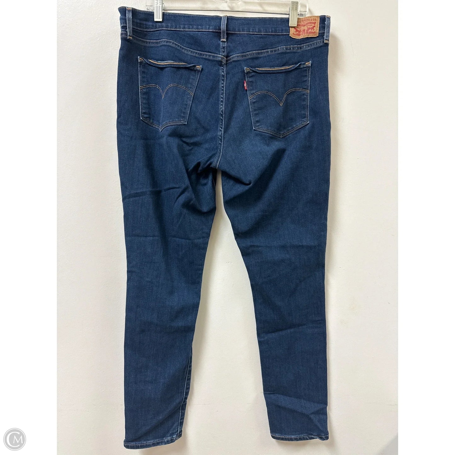 Jeans Skinny By Levis In Blue Denim, Size: 14