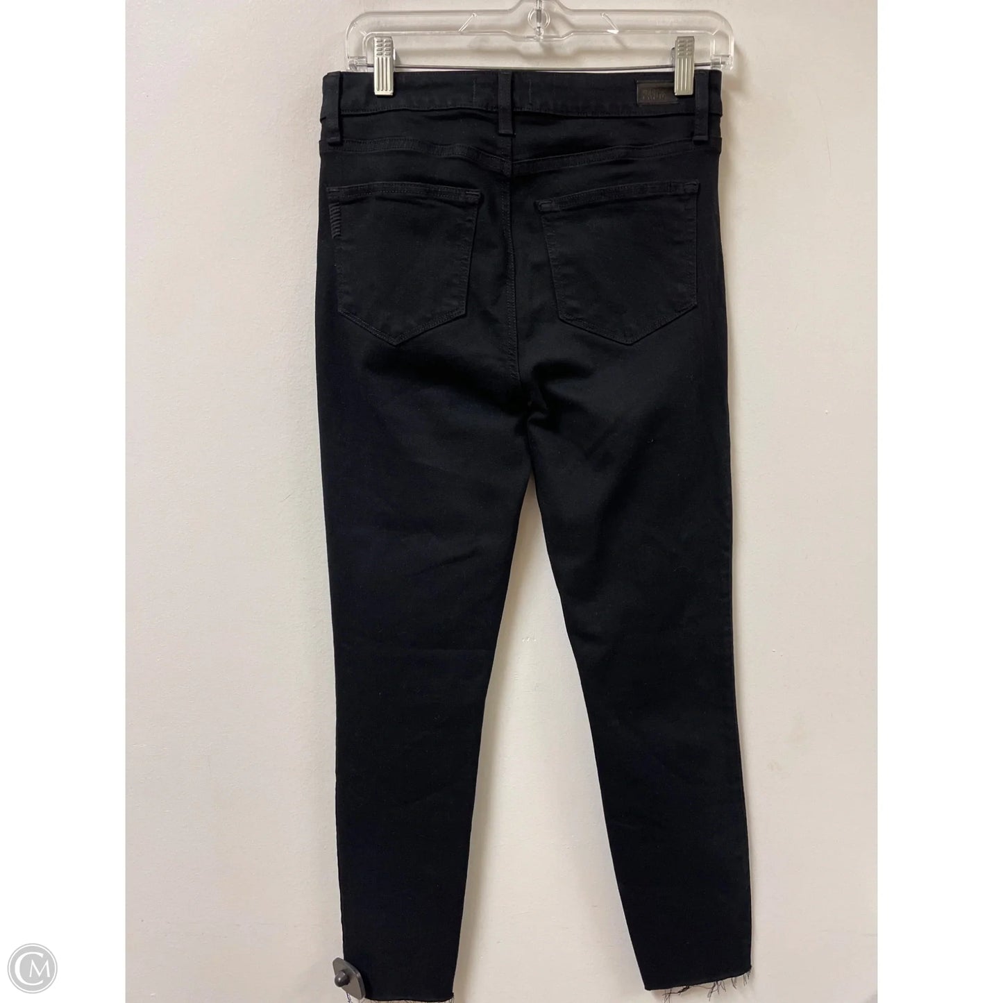Jeans Skinny By Paige In Black Denim, Size: 4