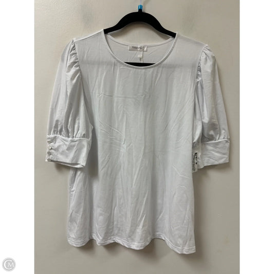 Top Short Sleeve By Clothes Mentor In White, Size: L