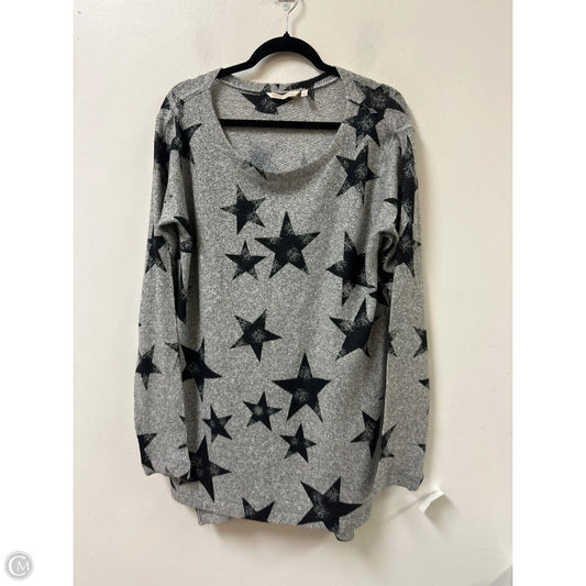 Sweater By Soft Surroundings In Black & Grey, Size: L