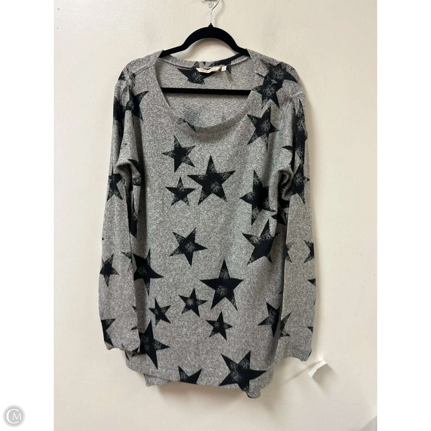 Sweater By Soft Surroundings In Black & Grey, Size: L