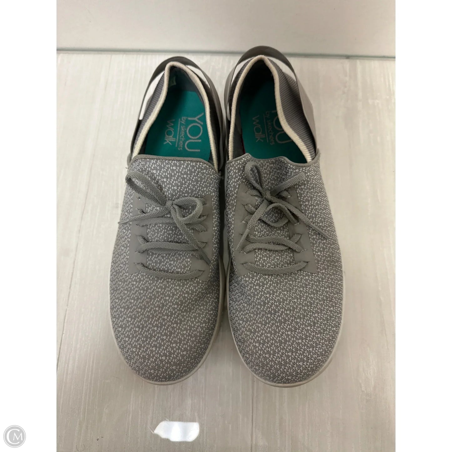 Shoes Athletic By Skechers In Grey, Size: 10