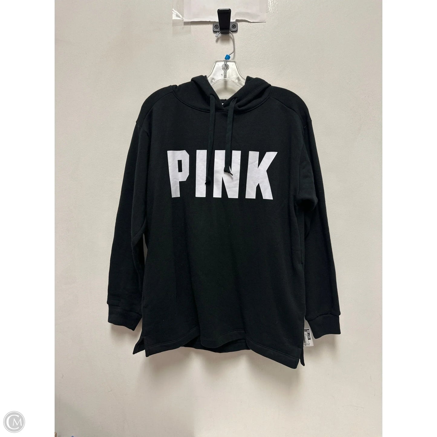Sweatshirt Hoodie By Pink In Black, Size: S