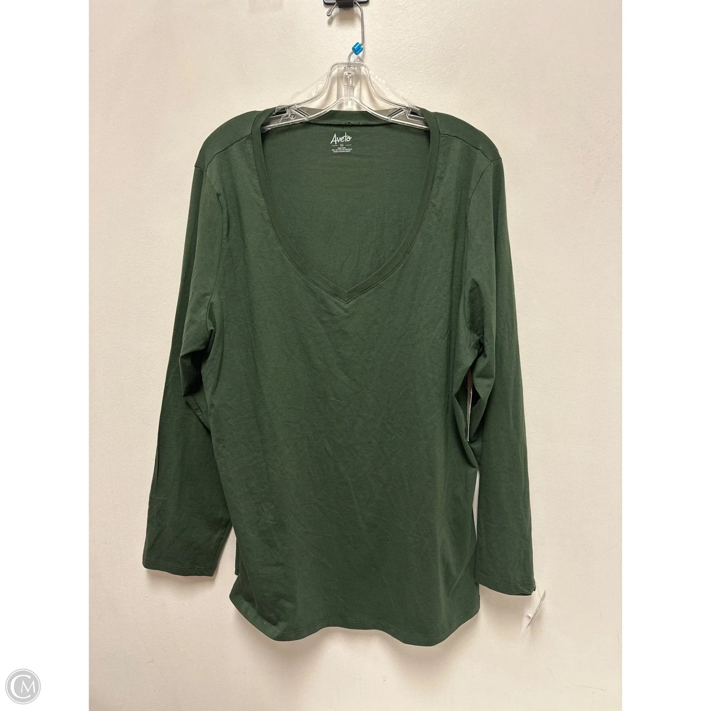 Top Long Sleeve By Clothes Mentor In Green, Size: 3x
