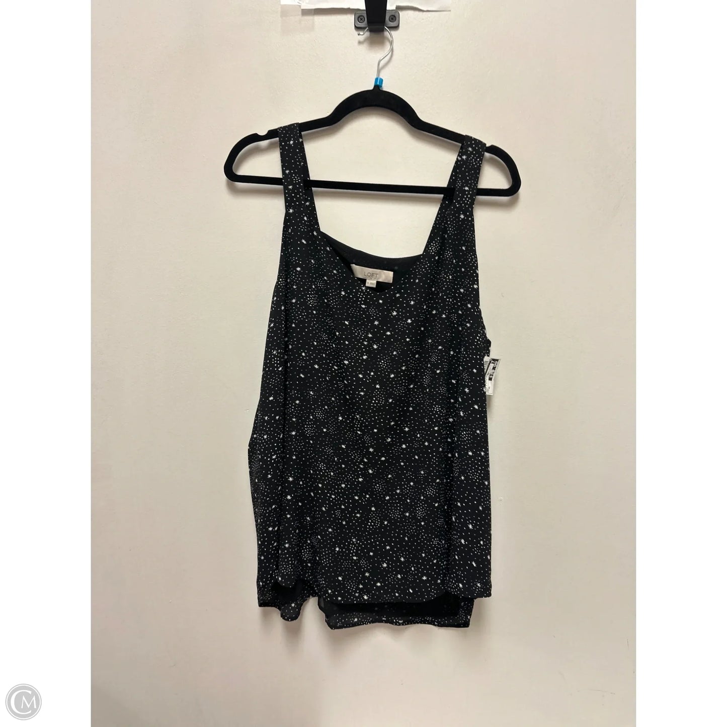 Top Sleeveless By Loft In Black & White, Size: Xl