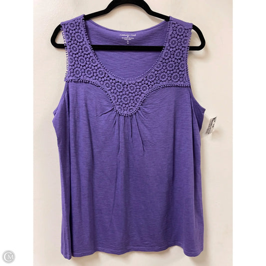 Top Sleeveless By Coldwater Creek In Purple, Size: Xl