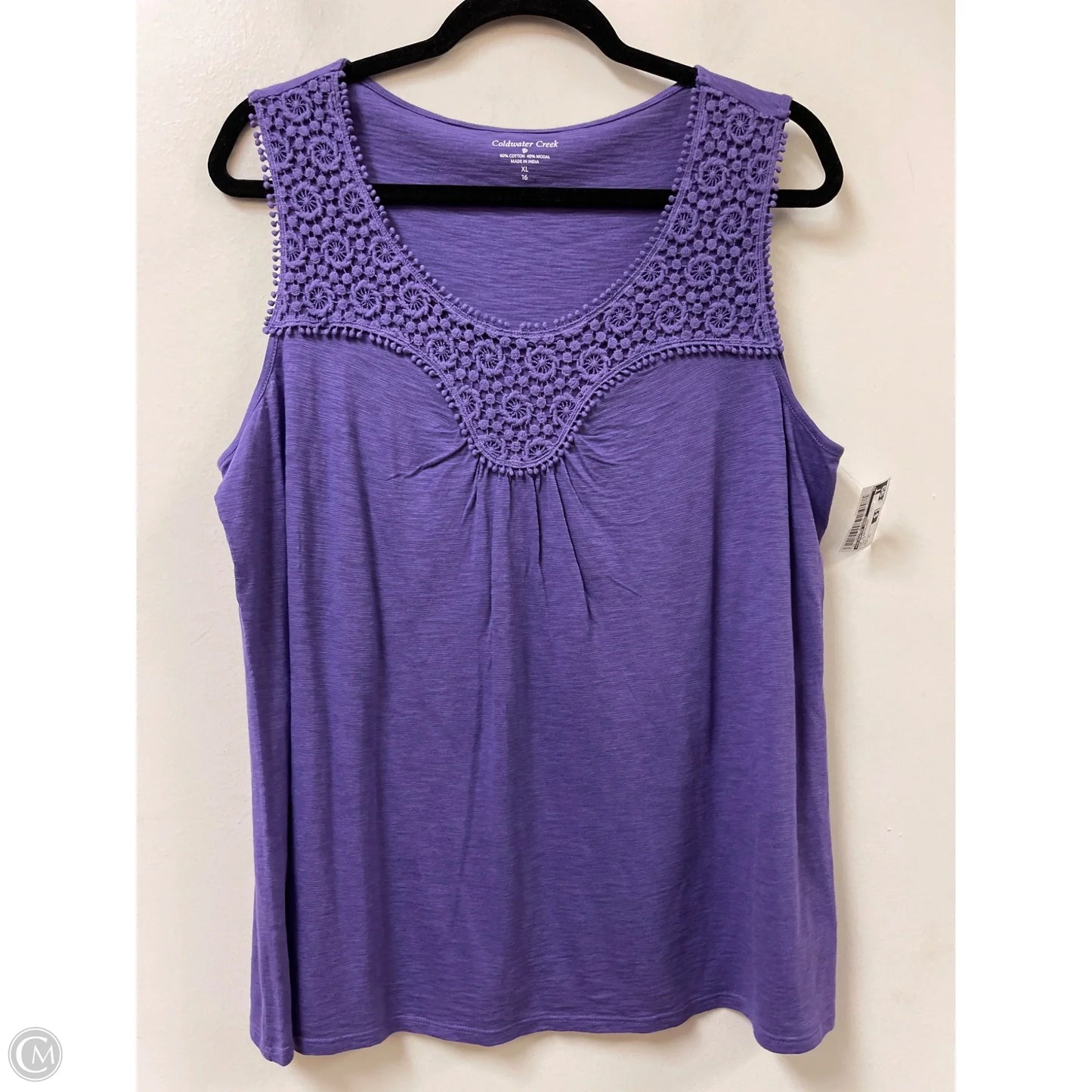 Top Sleeveless By Coldwater Creek In Purple, Size: Xl