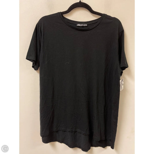 Top Short Sleeve By Zara In Black, Size: Xl