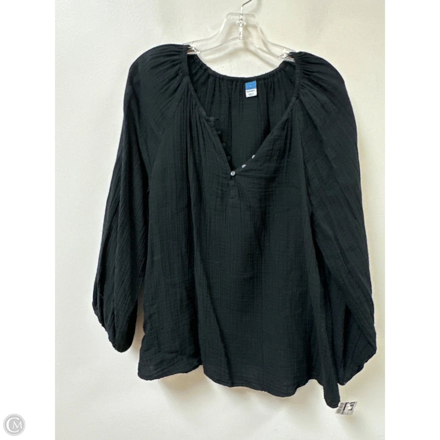 Top Long Sleeve By Old Navy In Black, Size: L